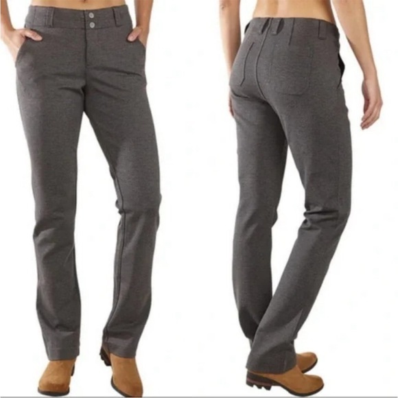 Title Nine Charcoal Gray Kate Stretch Ponte Knit Straight Leg Pants Size 2 - Picture 1 of 13